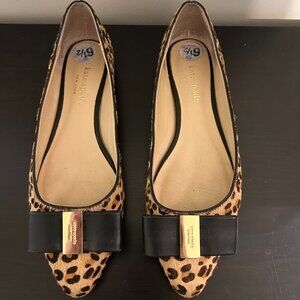 KATE SPADE Sz 6.5 Norah's Leopard Print with Bow flats